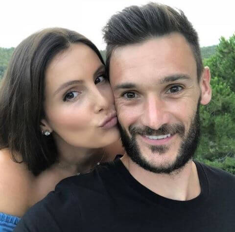 Marine Lloris with her husband Hugo Lloris.